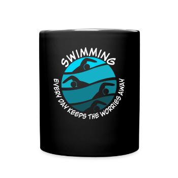 Nageur Piscine Triathlon - Mug uni - noir - Devant