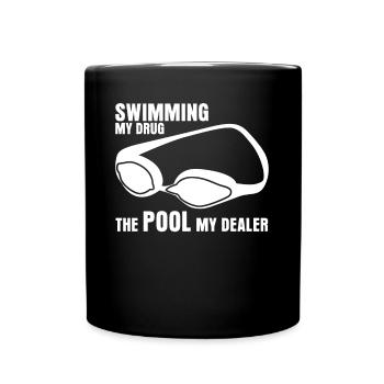 Entraîneur de piscine de nageur - Mug uni - noir - Devant