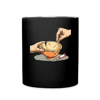 Kintsugi Kintsukuroi Japon imparfait - Mug uni - noir - Devant