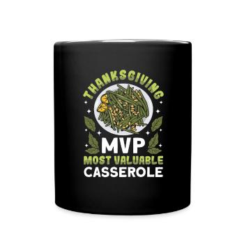 Casserole de Thanksgiving aux haricots verts - Mug uni - noir - Devant