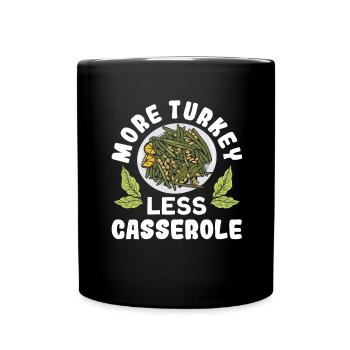 Casserole de Thanksgiving aux haricots verts - Mug uni - noir - Devant