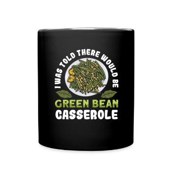 Casserole de Thanksgiving aux haricots verts - Mug uni - noir - Devant