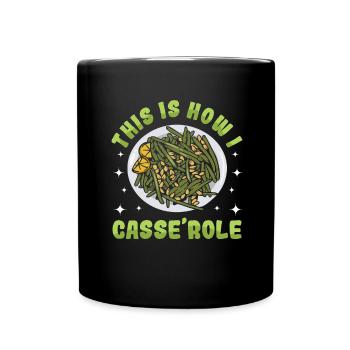 Casserole de Thanksgiving aux haricots verts - Mug uni - noir - Devant