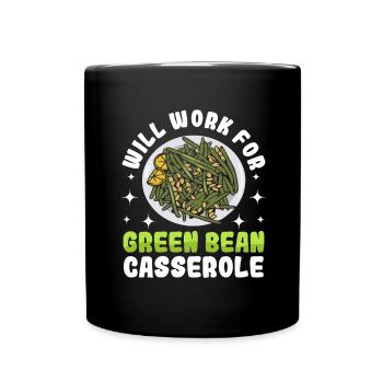 Casserole de Thanksgiving aux haricots verts - Mug uni - noir - Devant