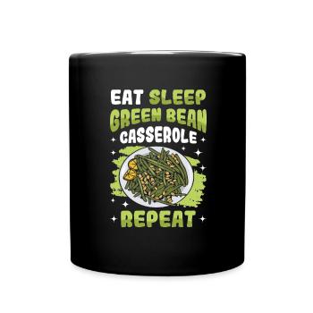 Casserole de Thanksgiving aux haricots verts - Mug uni - noir - Devant