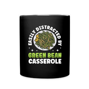 Casserole de Thanksgiving aux haricots verts - Mug uni - noir - Devant