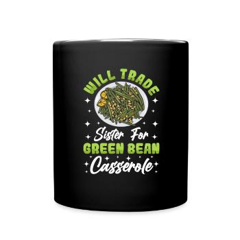 Casserole de Thanksgiving aux haricots verts - Mug uni - noir - Devant