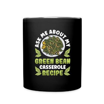 Casserole de Thanksgiving aux haricots verts - Mug uni - noir - Devant