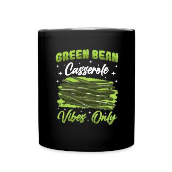 Casserole de Thanksgiving aux haricots verts - Mug uni - noir - Devant