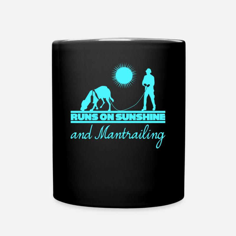 Mantrailing and Sunshine Mantrailer - Full Colour Mug - black
