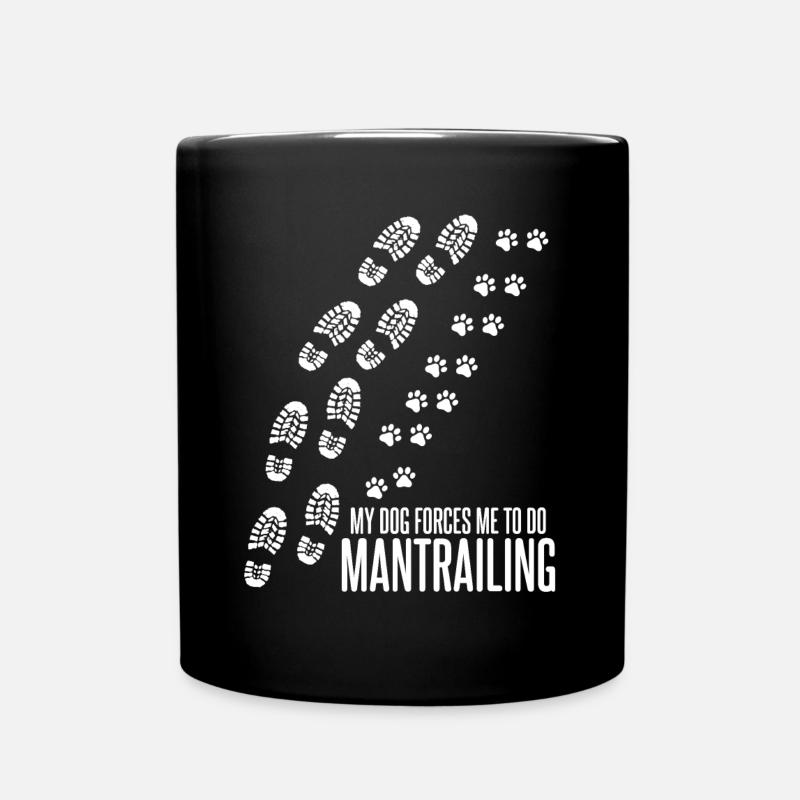 Mantrailing Mantrailer Hunde - Tasse einfarbig - Schwarz
