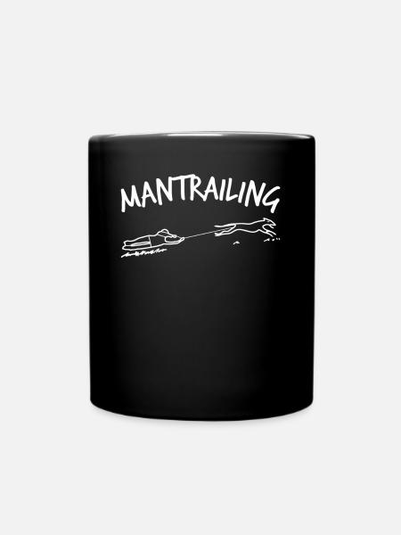 Mantrailing Blague Mantrailer Chien - Mug uni - noir
