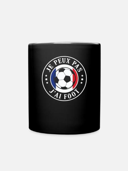 Je Peux pas j'ai foot football joueur Footballeur - Mug uni - noir