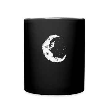 Halbmond Bouldern - Tasse einfarbig - Schwarz - Vorne