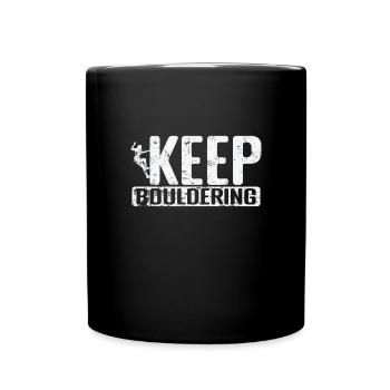 Keep Bouldering - Full Colour Mug - black - Front
