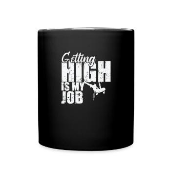 Se défoncer, c’est mon boulot Escalade de bloc - Mug uni - noir - Devant