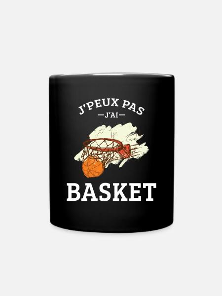 Je Peux pas j'ai Basket Basket-Ball Basketteur fan - Mug uni - noir