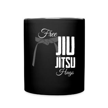 Ju-Jitsu Brasilian Jiu-Jitsu Joke BJJ - Full Colour Mug - black - Front