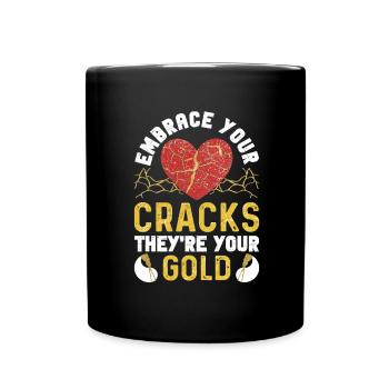 Kintsugi Kintsukuroi Japon imparfait - Mug uni - noir - Devant