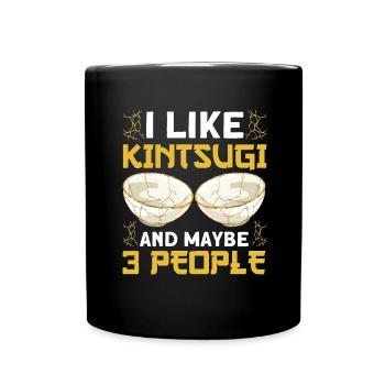Kintsugi Kintsukuroi Japon imparfait - Mug uni - noir - Devant