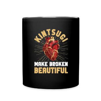 Kintsugi Kintsukuroi Japon imparfait - Mug uni - noir - Devant