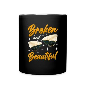 Kintsugi Kintsukuroi Japon imparfait - Mug uni - noir - Devant
