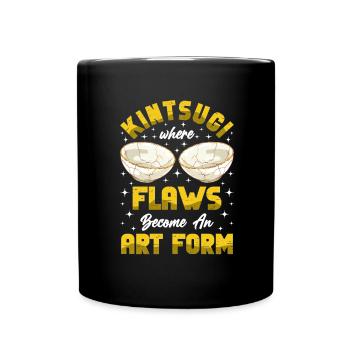 Kintsugi Kintsukuroi Japon imparfait - Mug uni - noir - Devant