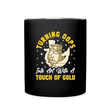 Kintsugi Kintsukuroi Japon imparfait - Mug uni - noir - Devant