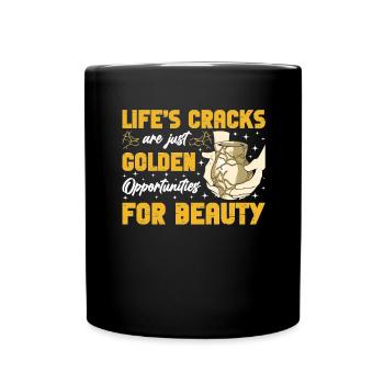 Kintsugi Kintsukuroi Japon imparfait - Mug uni - noir - Devant