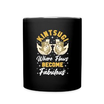 Kintsugi Kintsukuroi Japon imparfait - Mug uni - noir - Devant