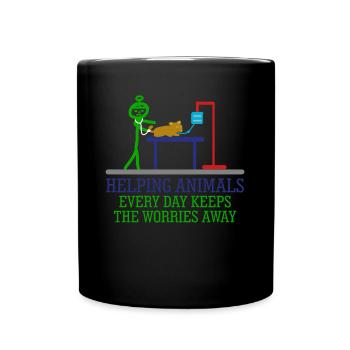 Assistante vétérinaire - Mug uni - noir - Devant