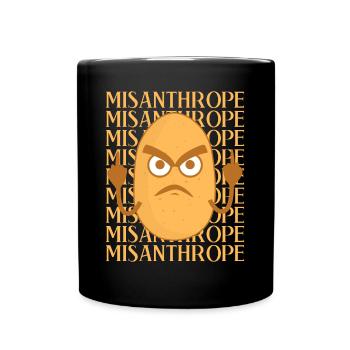 Misanthropist Grumpy Potato Misanthrope - Tasse einfarbig - Schwarz - Vorne