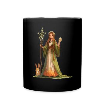 Easter Eostre Pagan Spring - Full Colour Mug - black - Front
