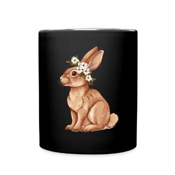 Ostern Eostre Heidnischer Frühling - Tasse einfarbig - Schwarz - Vorne