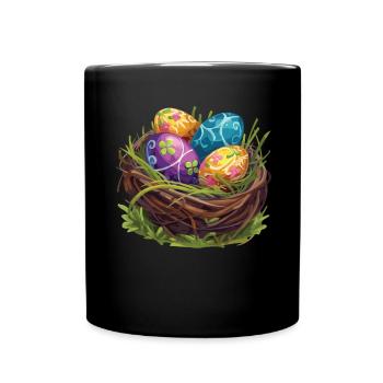 Easter Eostre Pagan Spring - Full Colour Mug - black - Front