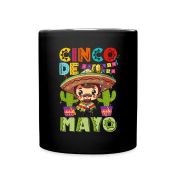 Mexikanische Fiesta Cinco De Mayo - Tasse einfarbig - Schwarz - Vorne