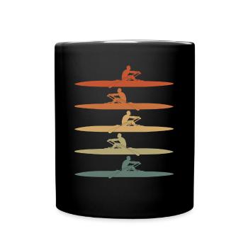 Rowing Club Paddle Retro Rowing Boat - Tasse einfarbig - Schwarz - Vorne
