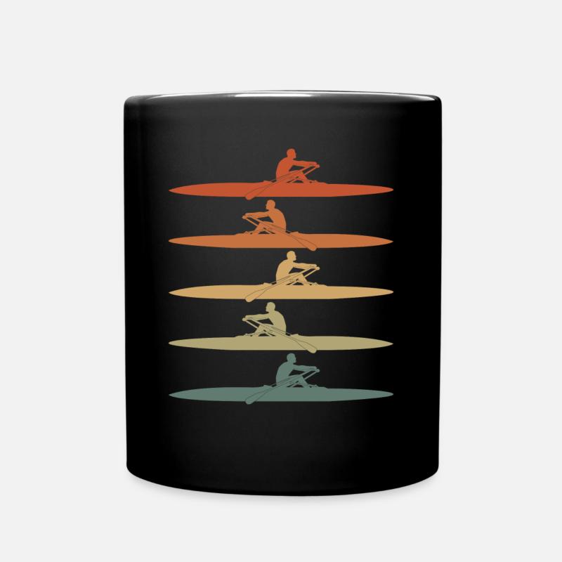 Rowing Club Paddle Retro Rowing Boat - Tasse einfarbig - Schwarz