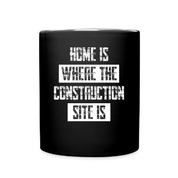 Construction Site Construction Worker - Tasse einfarbig - Schwarz - Vorne