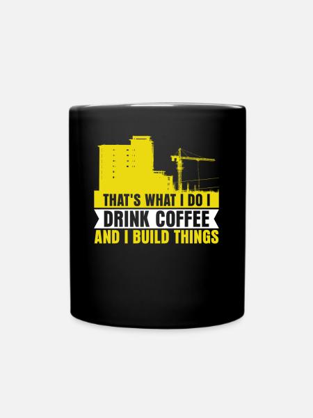 Grue d’ouvrier de la construction - Mug uni - noir
