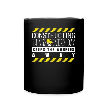 Construction Manager - Tasse einfarbig - Schwarz - Vorne