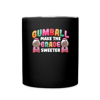 Lustiger Kaugummiautomat - Tasse einfarbig - Schwarz - Vorne
