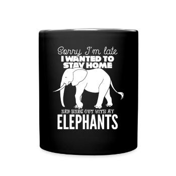 Elephant Joke Elephants - Tasse einfarbig - Schwarz - Vorne
