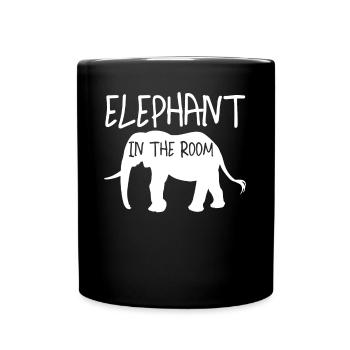 Elephants Joke Elephant - Tasse einfarbig - Schwarz - Vorne