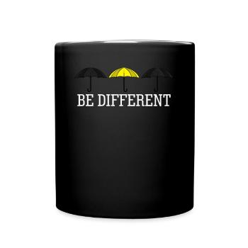 Yellow Umbrella Umbrellas - Tasse einfarbig - Schwarz - Vorne
