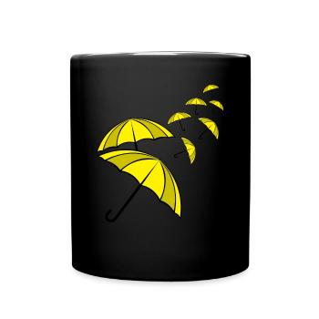 Yellow Umbrellas Umbrella - Tasse einfarbig - Schwarz - Vorne