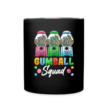 Lustiger Kaugummiautomat - Tasse einfarbig - Schwarz - Vorne