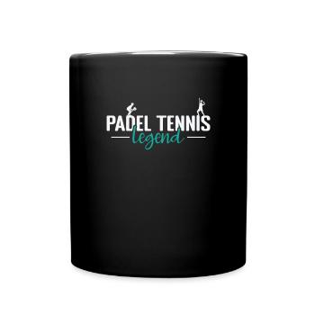 Padel Tennis Legend - Tasse einfarbig - Schwarz - Vorne