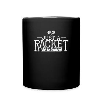 Just a Racket Scientist Padel Tennis - Tasse einfarbig - Schwarz - Vorne