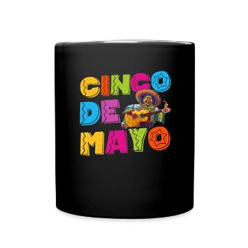 Mexican Fiesta Cinco De Mayo - Full Colour Mug - black - Front